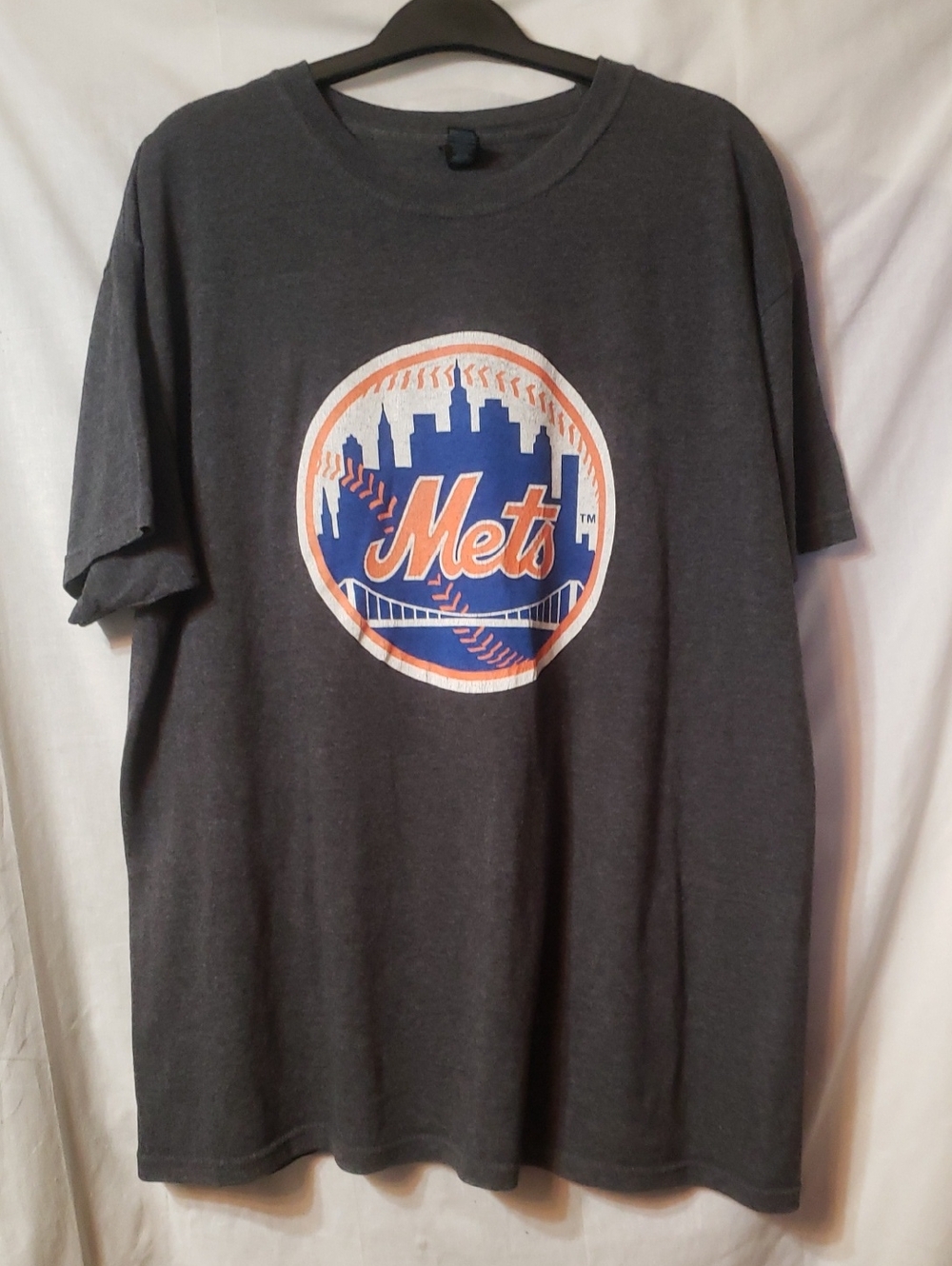 Mets Graphic Tee - Charcoal Crew Neck Men's Shirt